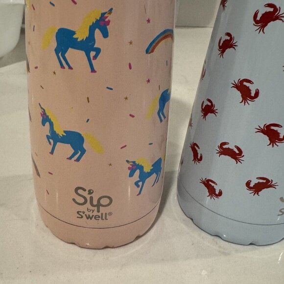 Swell Bottles Sip Kids Girl Boy Preppy Beach School Stainless Unicorn Lobster - Picture 2 of 9